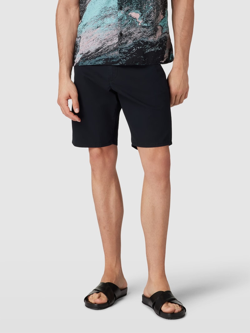 Relaxed Fit Chino-Shorts mit Eingrifftaschen Modell 'SUMMER' in schwarz