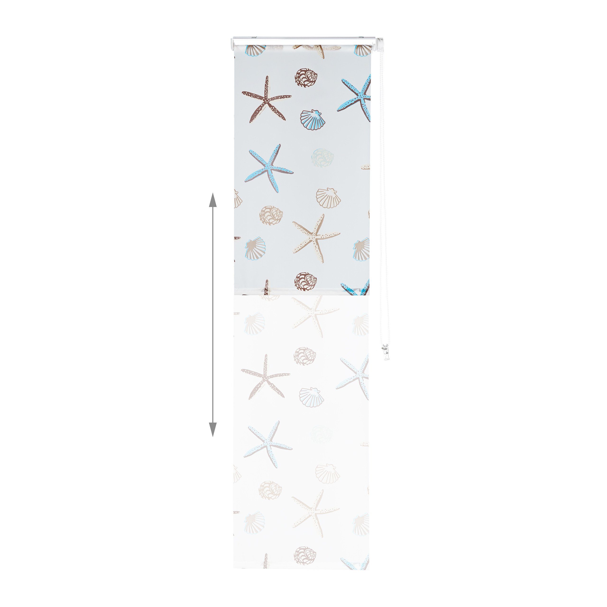 relaxdays Duschrollo Duschrollo OCEAN Breite 60 cm, 60x240cm