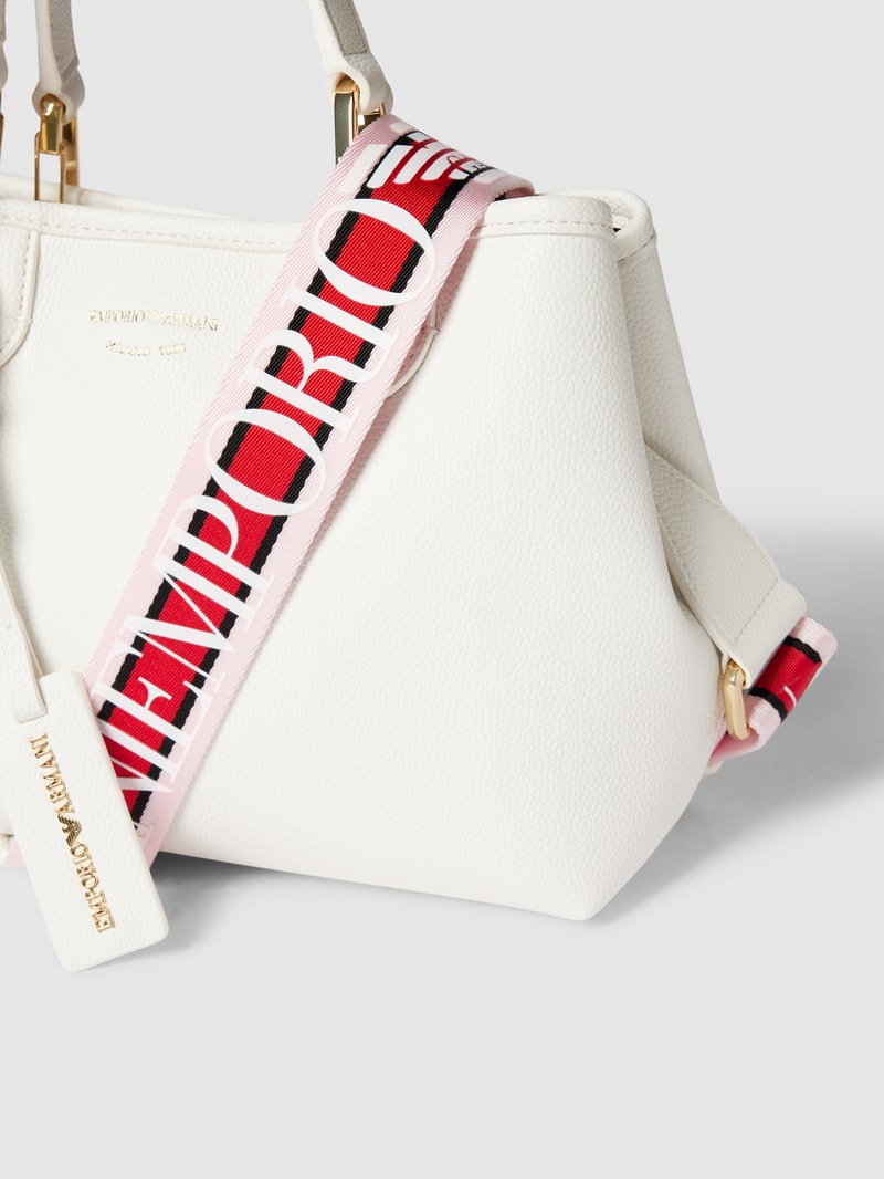 Handtasche mit Label-Details in weiß