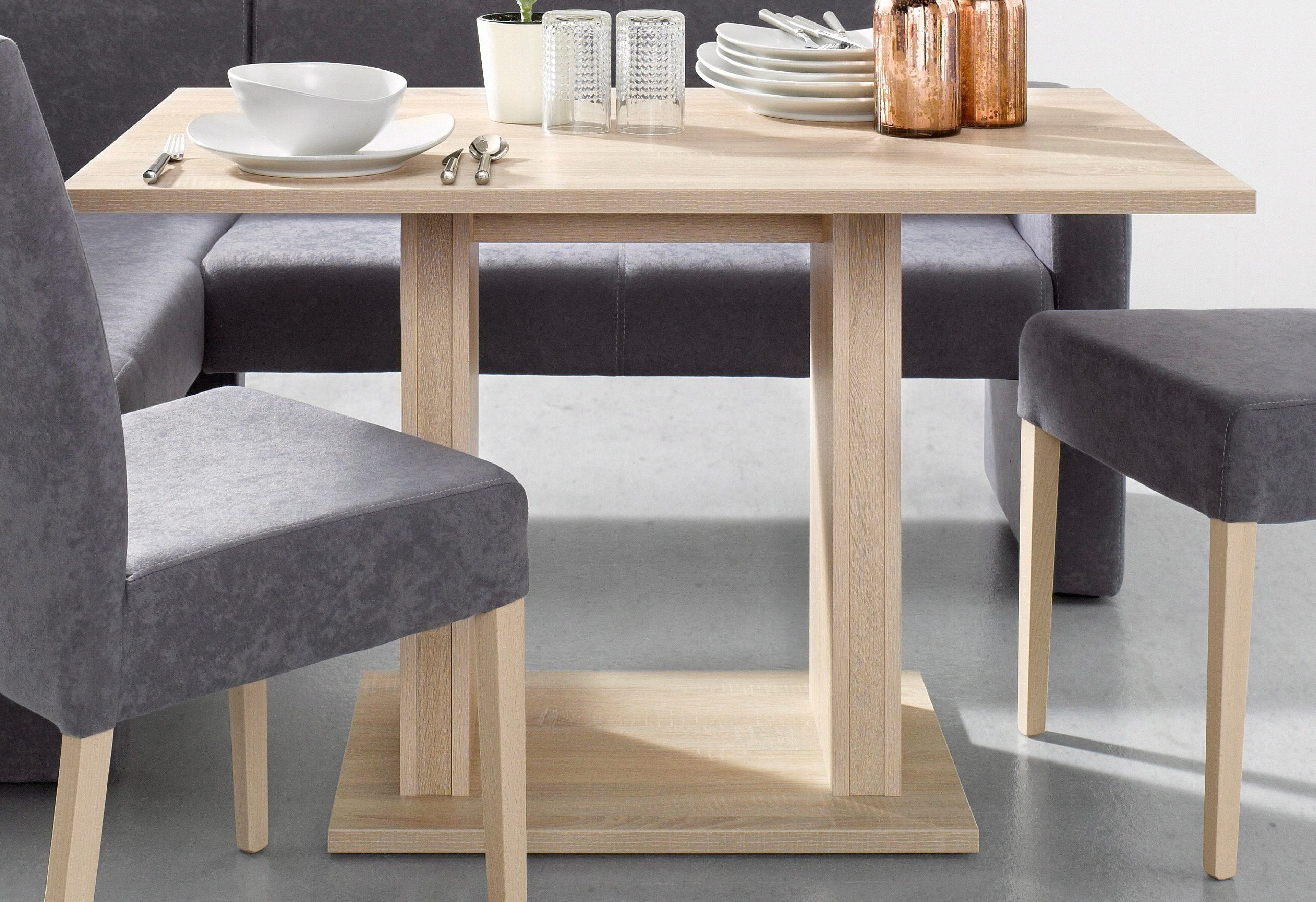 Home affaire 4-Fußstuhl Umag (Set, 2 St), Sitz und Rücken gepolstert