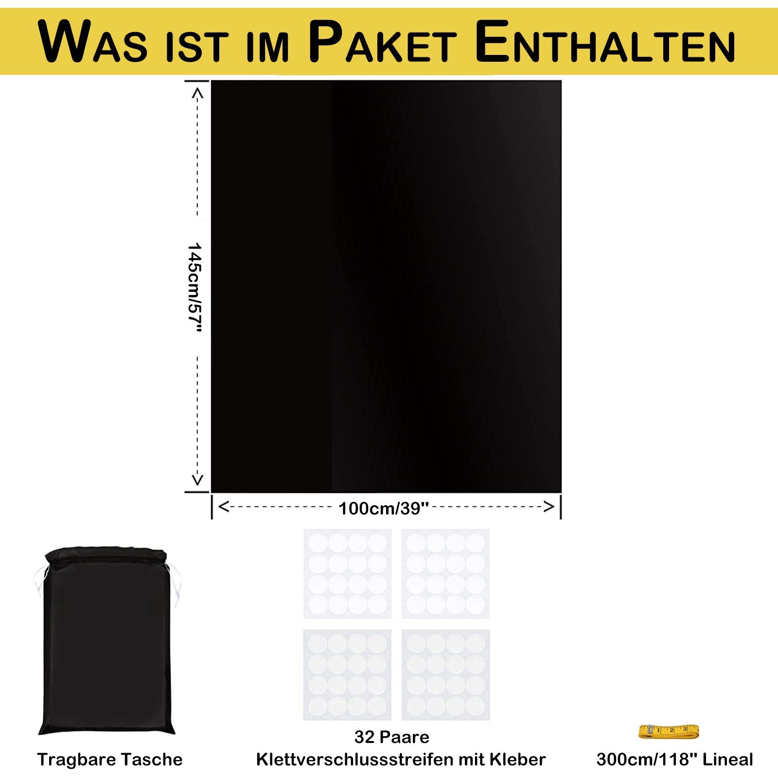 Scheibengardine DIY Verdunkelungsvorhang, 100% Blackout, thermisch isoliert, Sunicol, (1 St), verdunkelnd, für Wohnzimmer Schlafzimmer
