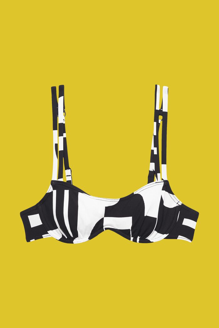Bikinitop mit Bügel-Cups und Retro-Print