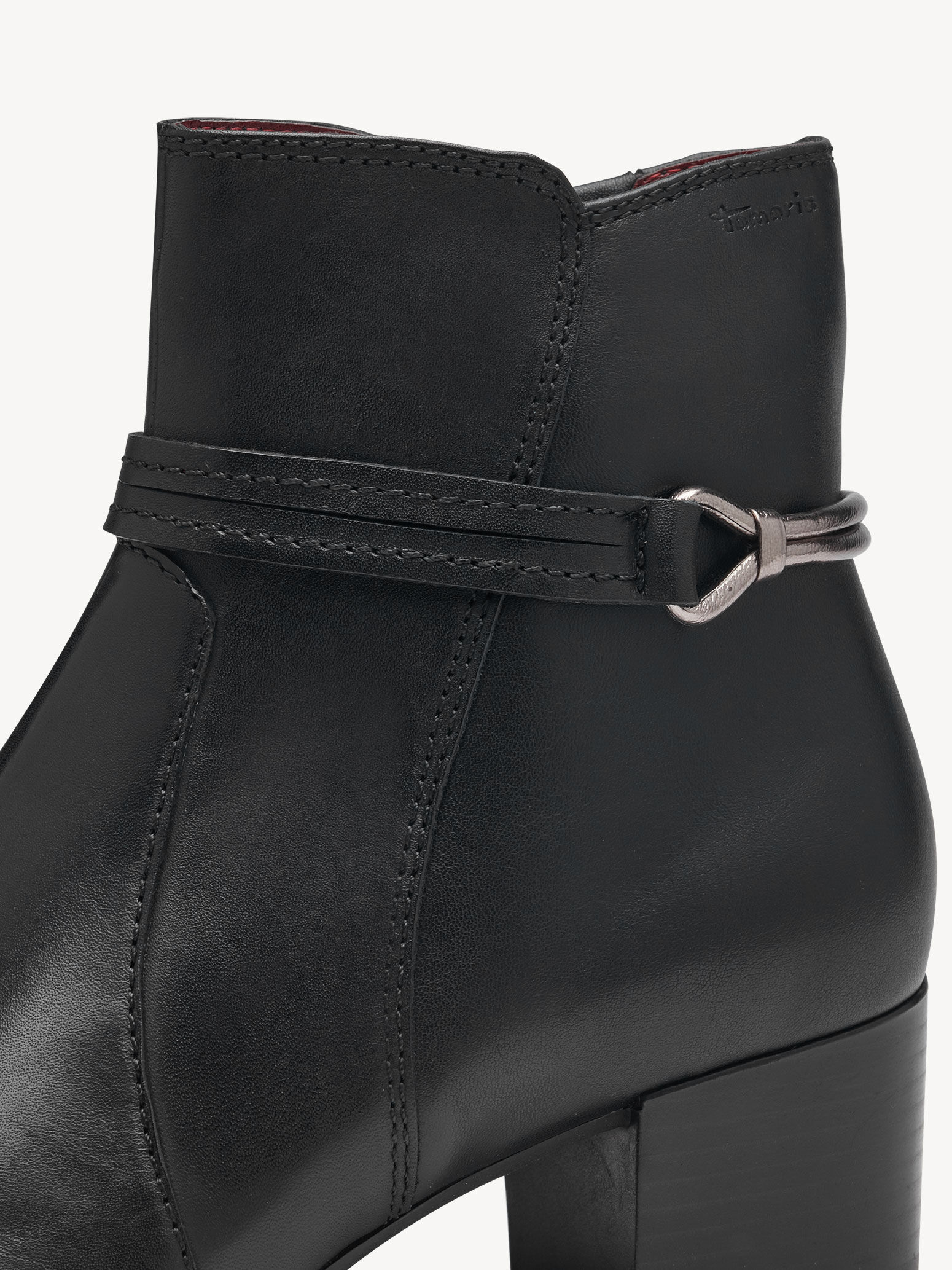Bottine en cuir - noir