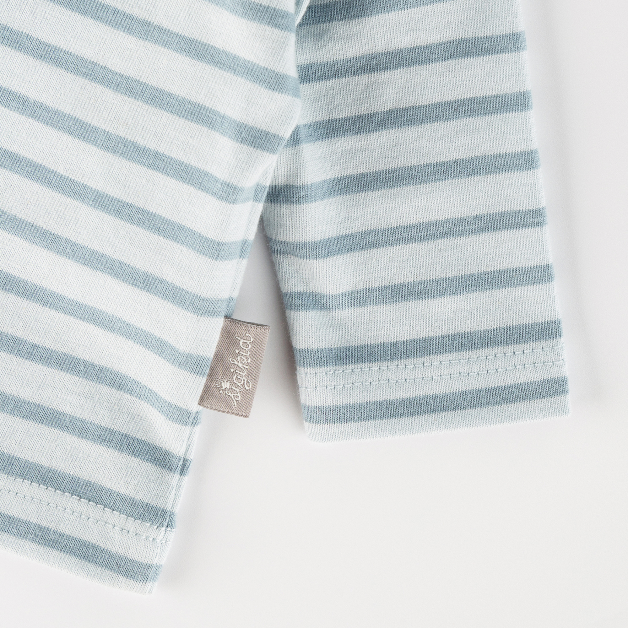 Baby Langarm Ringelshirt Krönchen Bär, blau