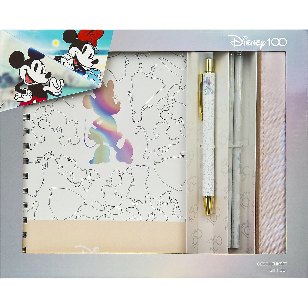 Schreibgeschenkset   Minnie Mouse Special, 6-tlg. inkl. Notizbuch & Etui
