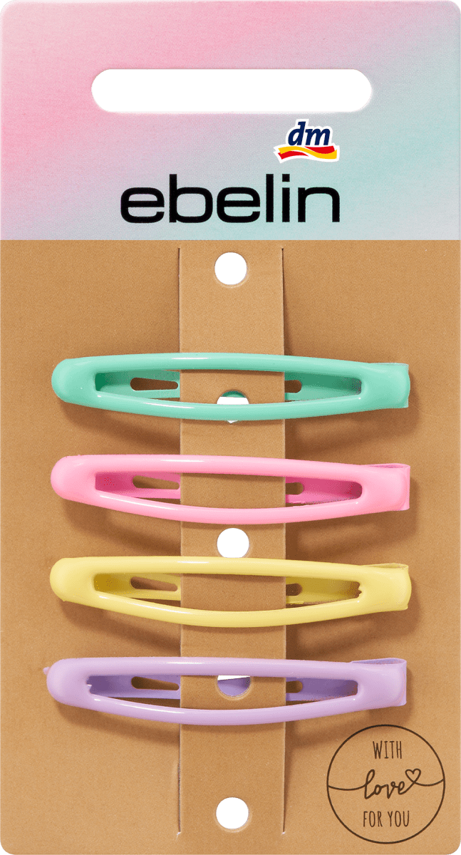 Haarclips bunt, 4 St