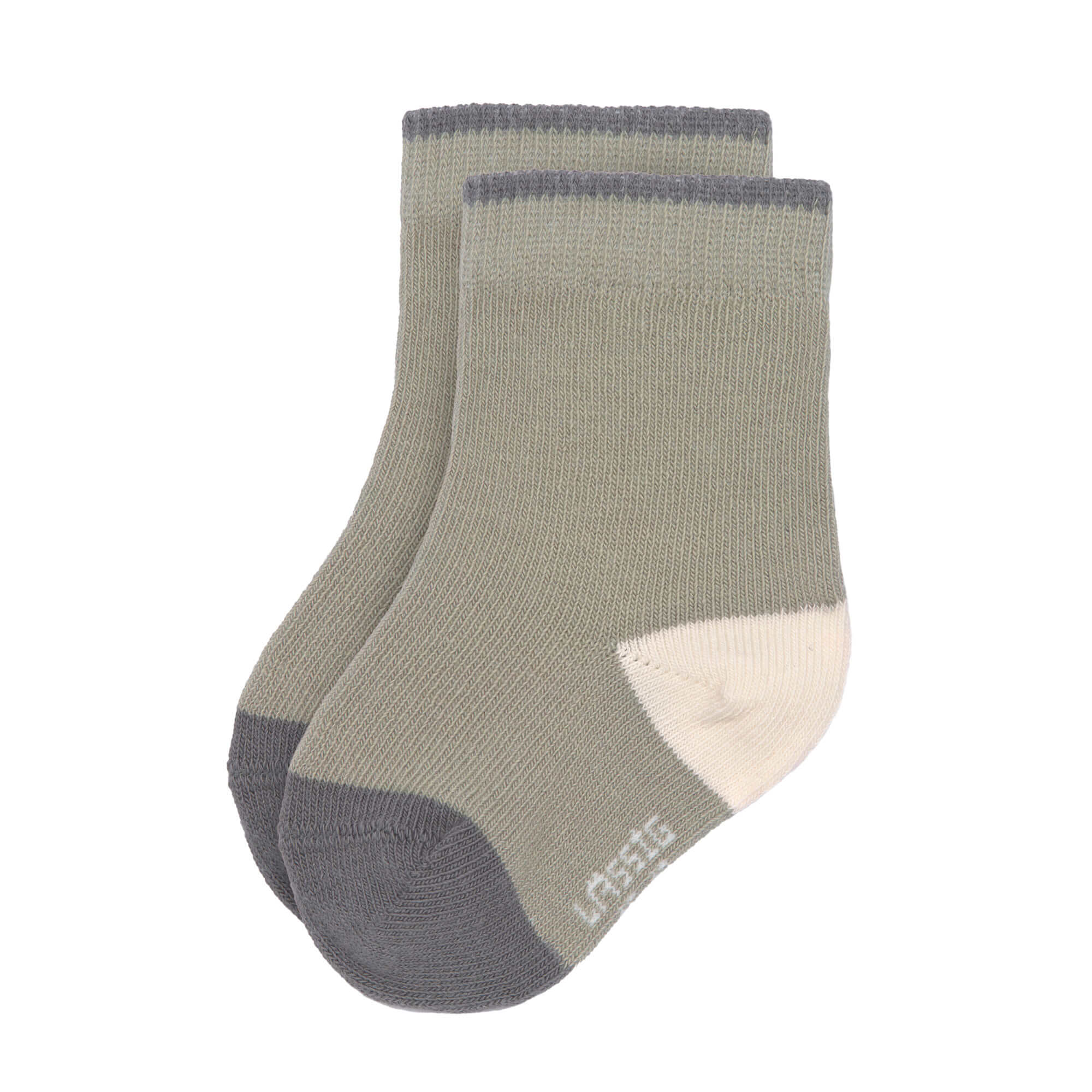Kinder Socken (3er-Set), Anthrazit Oliv