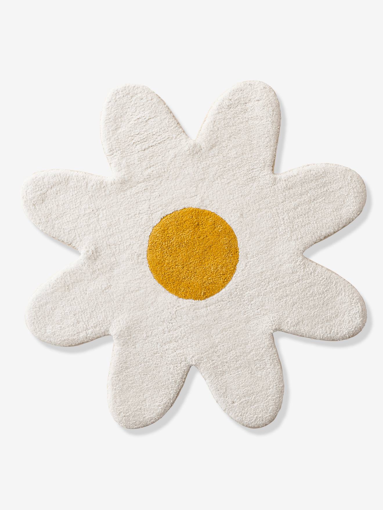 Tapis en éponge Fleur blanc