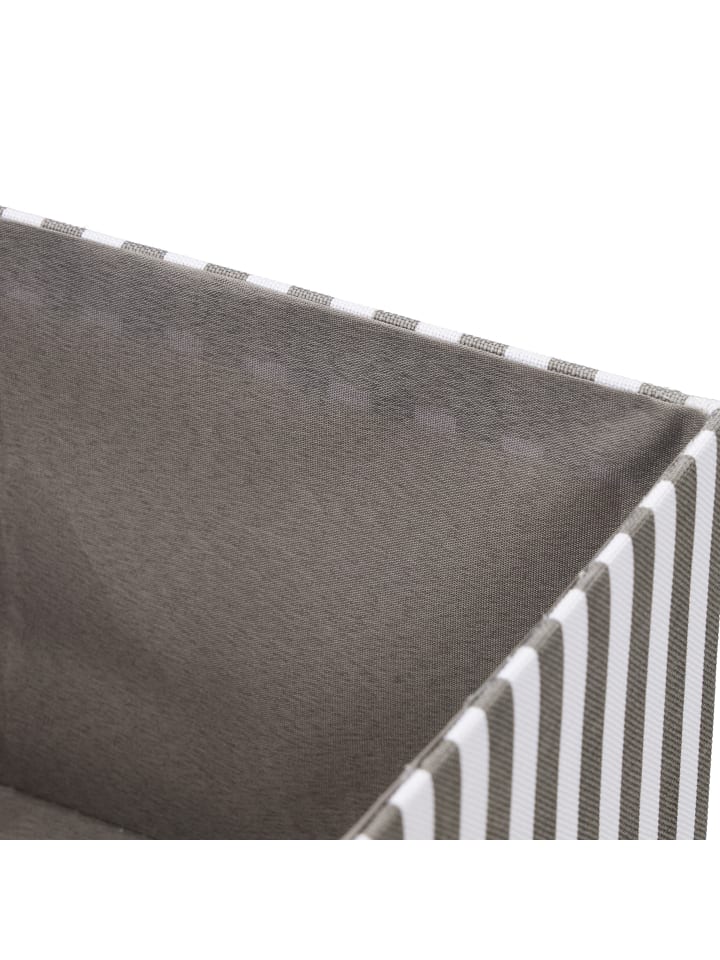 relaxdays 2 x Aufbewahrungsbox in Grau/ Weiß - (B)20 x (H)16 x (T)25 cm günstig kaufen onesize