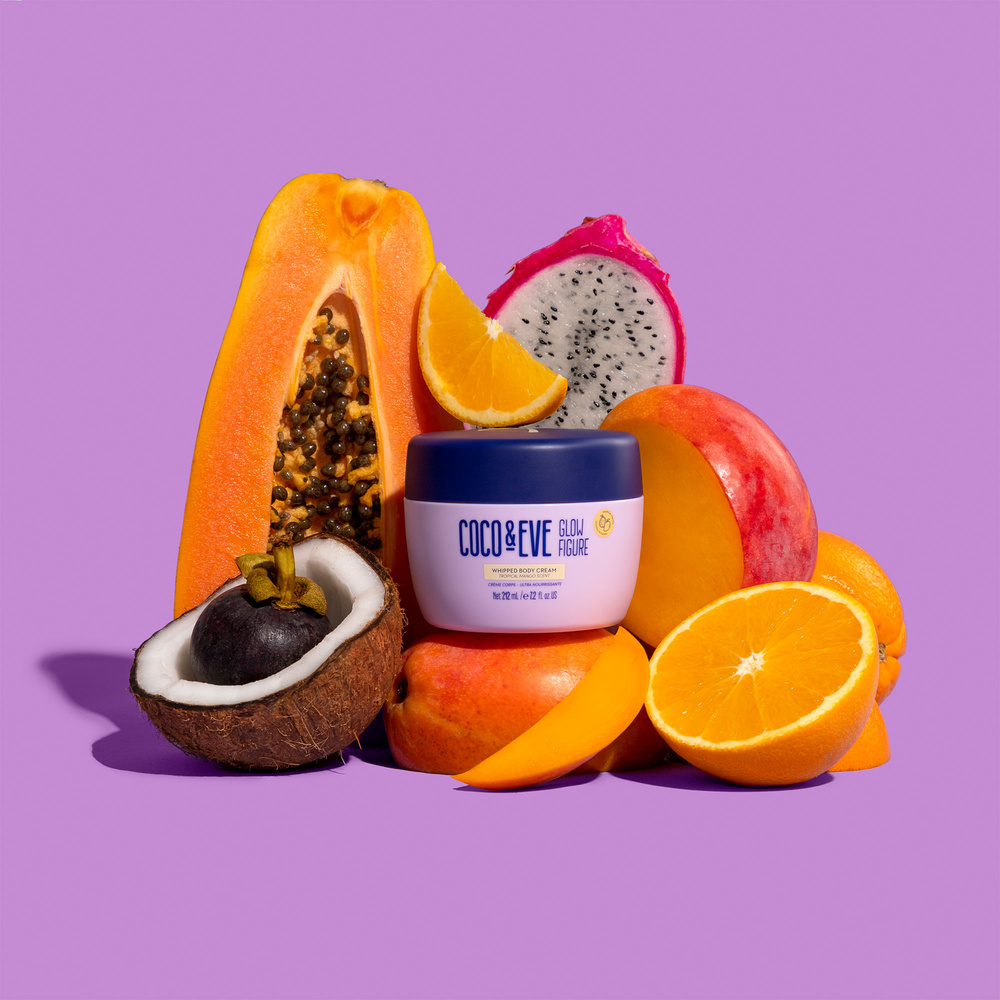 coco & eve Glow Figure Whipped Body Cream - Lychee& Dragon Fruit Crème pour le corps