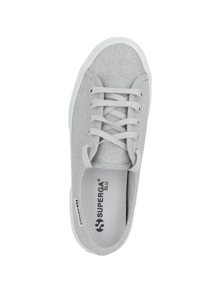 Superga Schnürschuhe in grey silver günstig kaufen