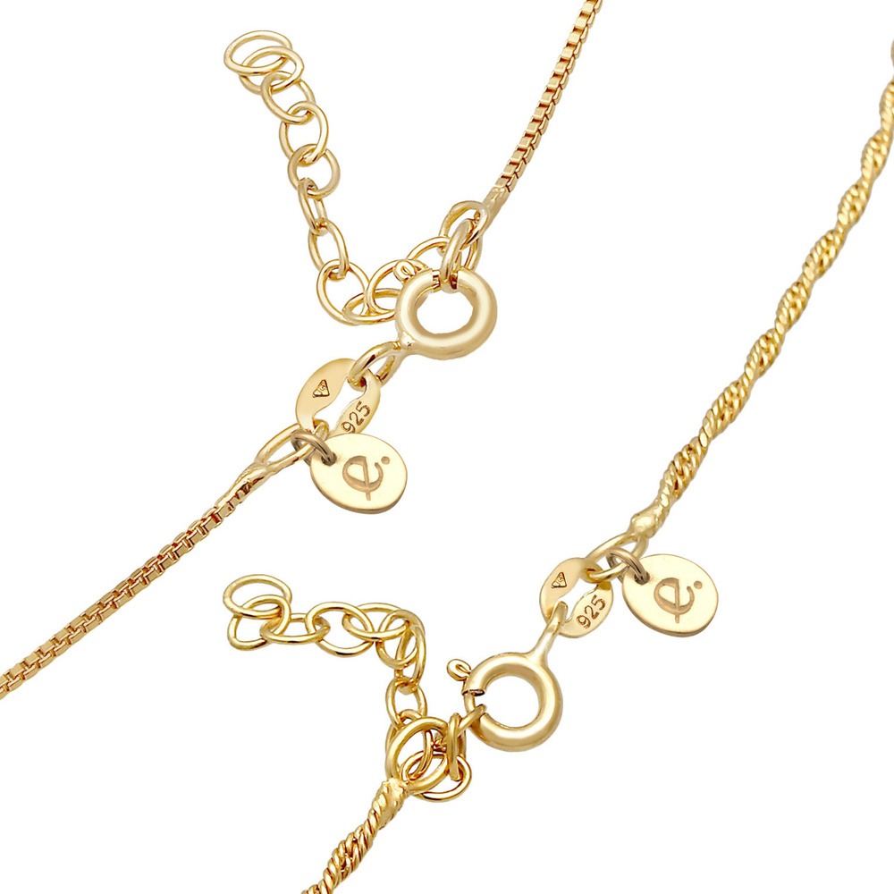 Elli PREMIUM Elli PREMIUM Collier Ensemble tour de cou pour femmes Solitaire Trend avec pierre collier