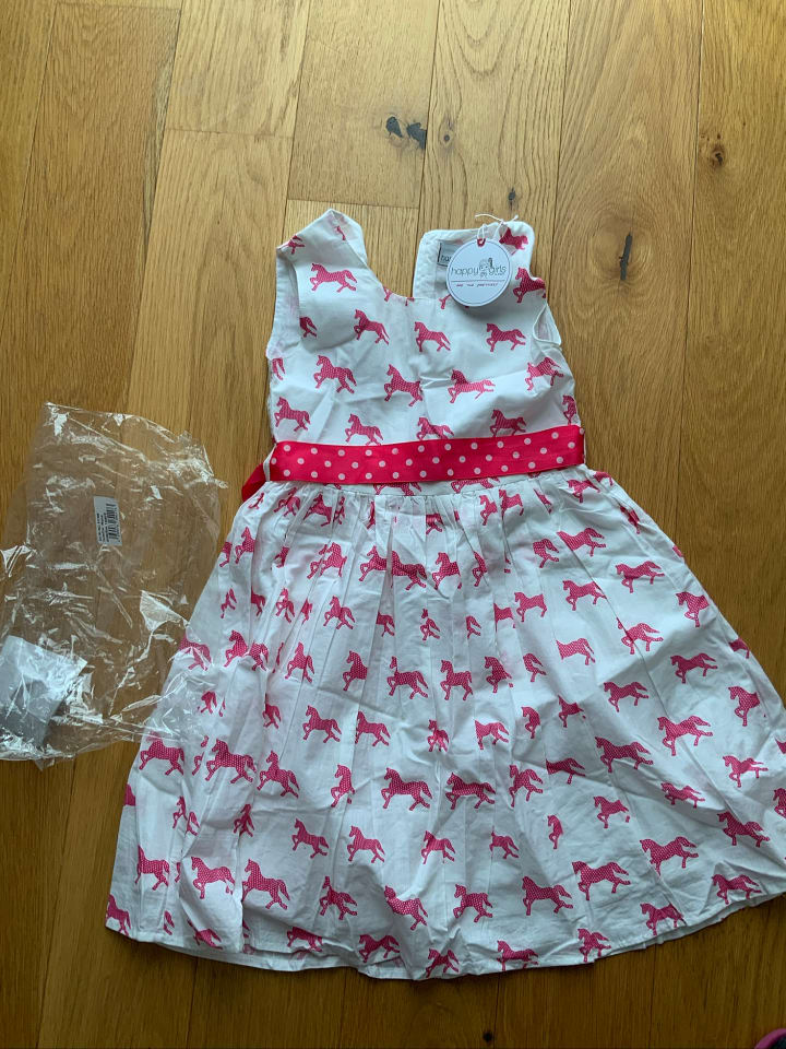 happy girls by Eisend Kleid in Weiß/ Pink günstig kaufen 134