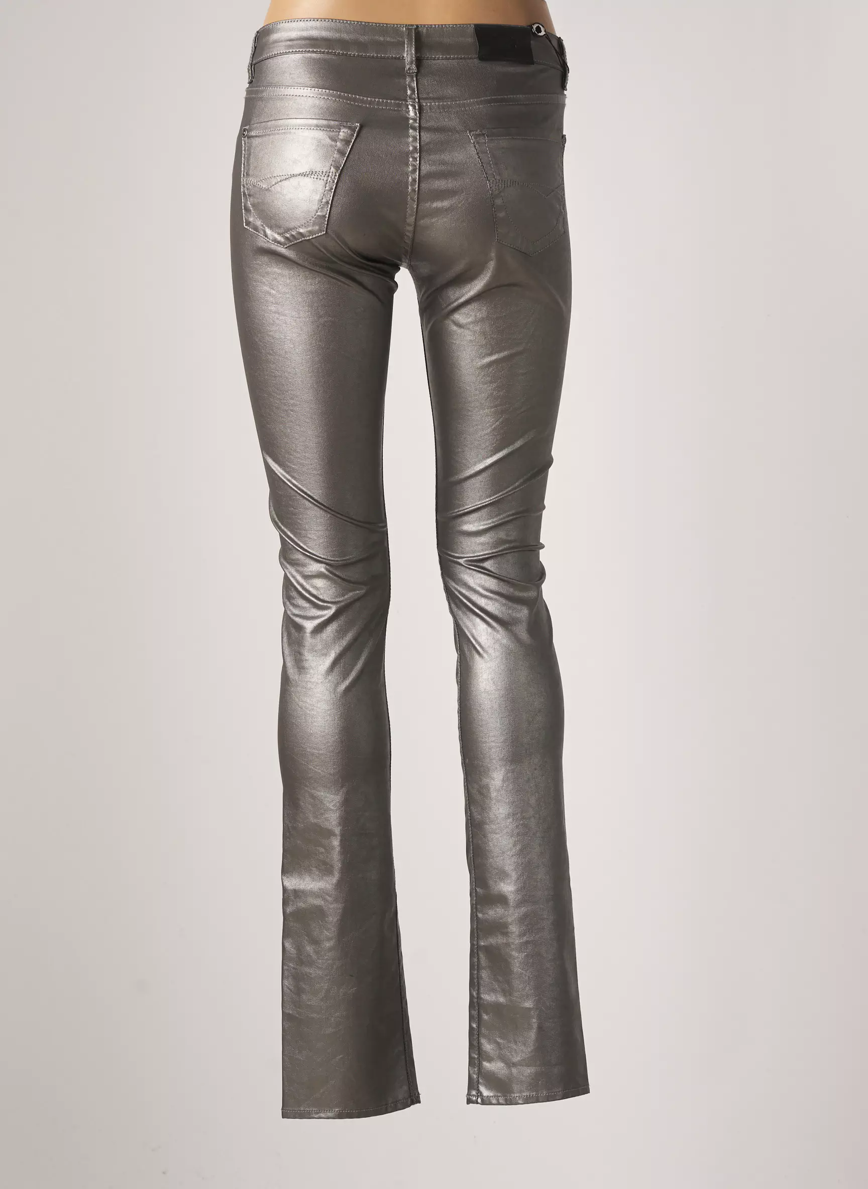 Renhsen Pantalons Slim Femme couleur gris