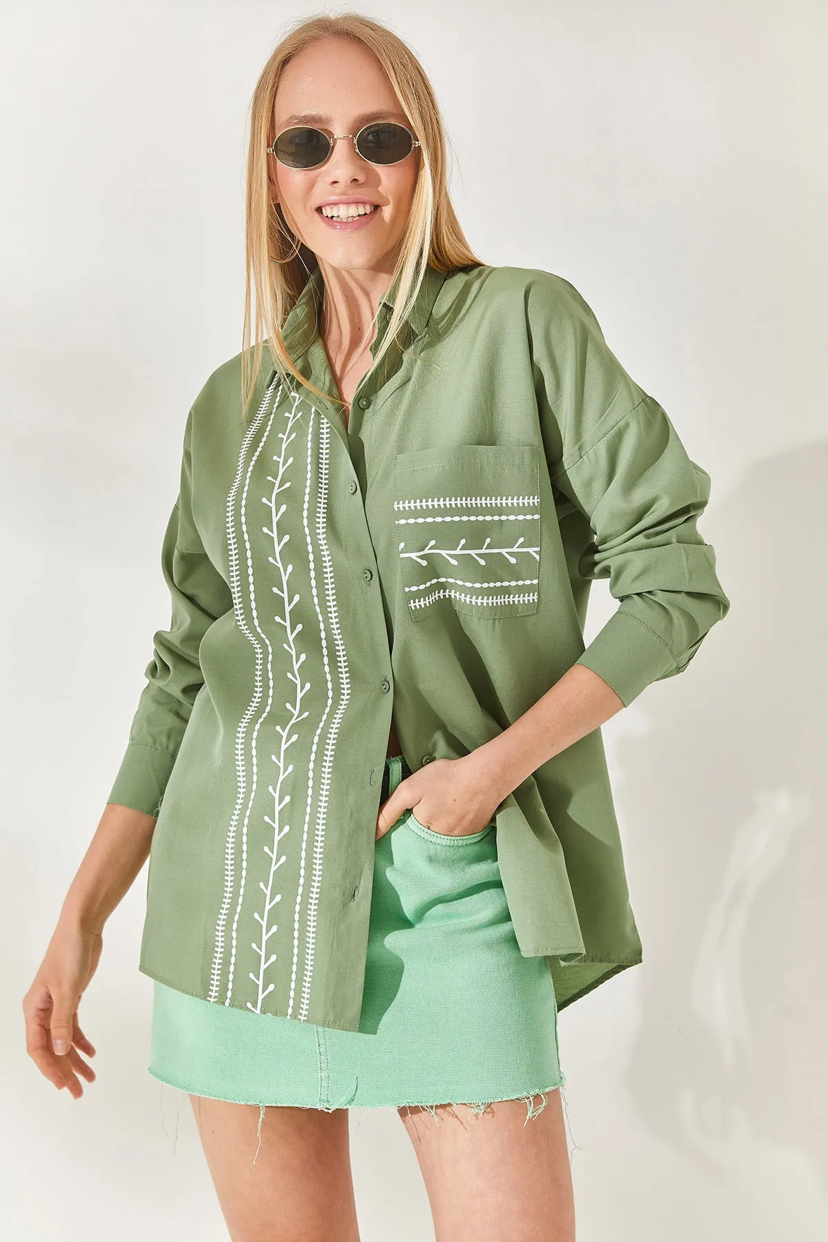 Olalook  Hemd - Grün - Relaxed Fit
