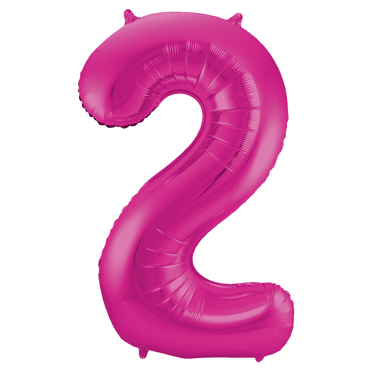 Folienballon pink Zahl 2, 86 cm