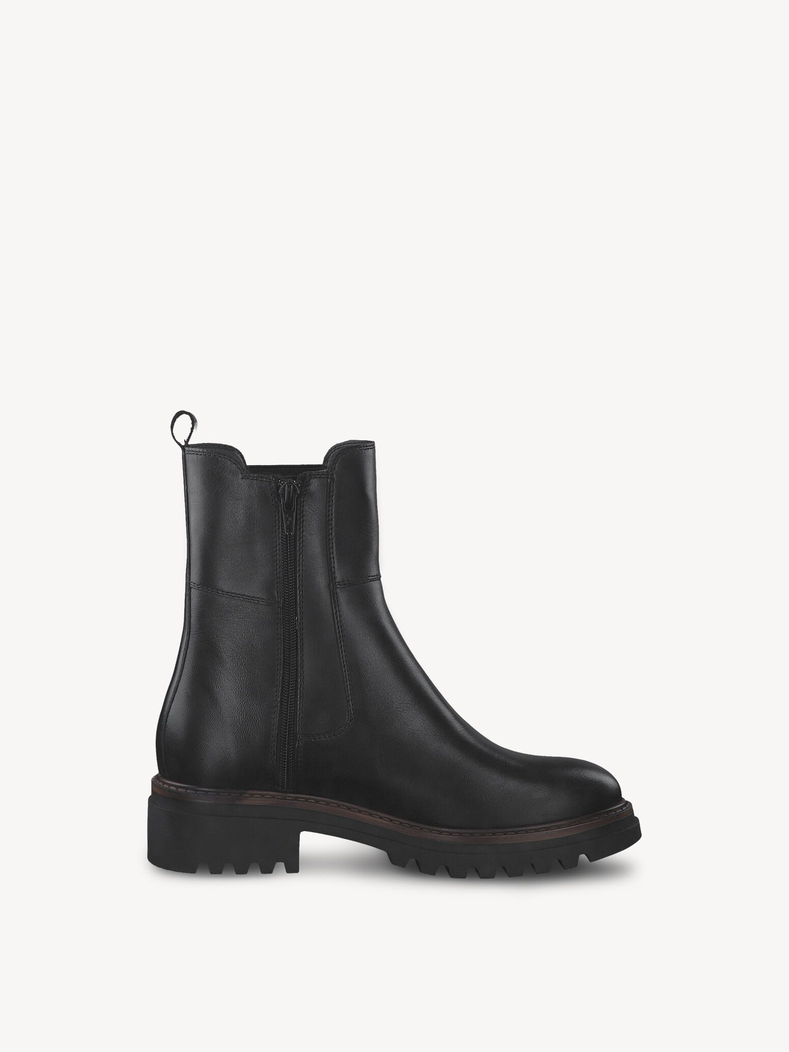 Bottine Chelsea en cuir - noir