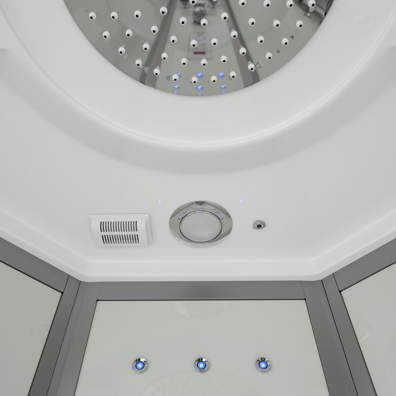 Home Deluxe Dampfdusche WHITE PEARL - 90 x 90 cm