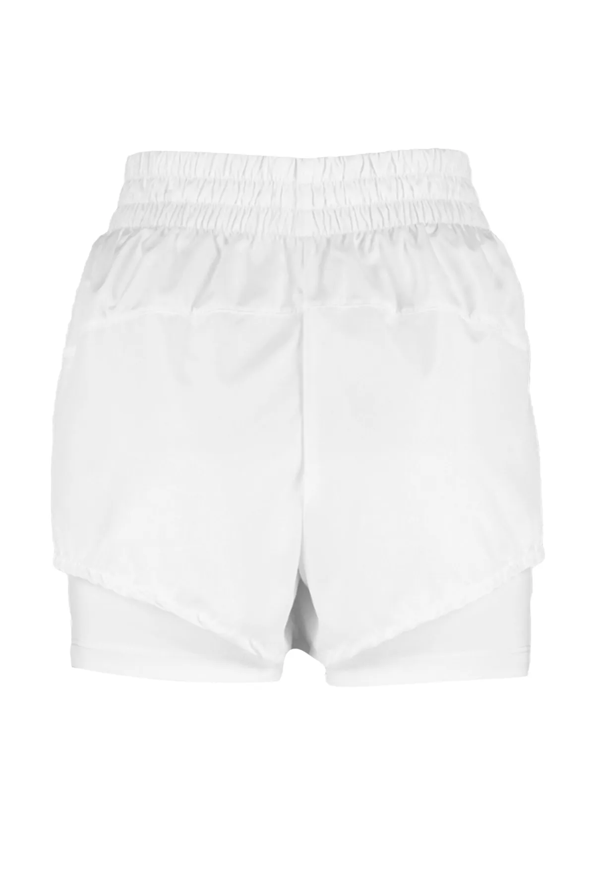 Trendyol Collection  Weiße zweilagige gestrickte Sportshorts aus Fallschirmstoff mit Innenshorts TWOAW21SR0012