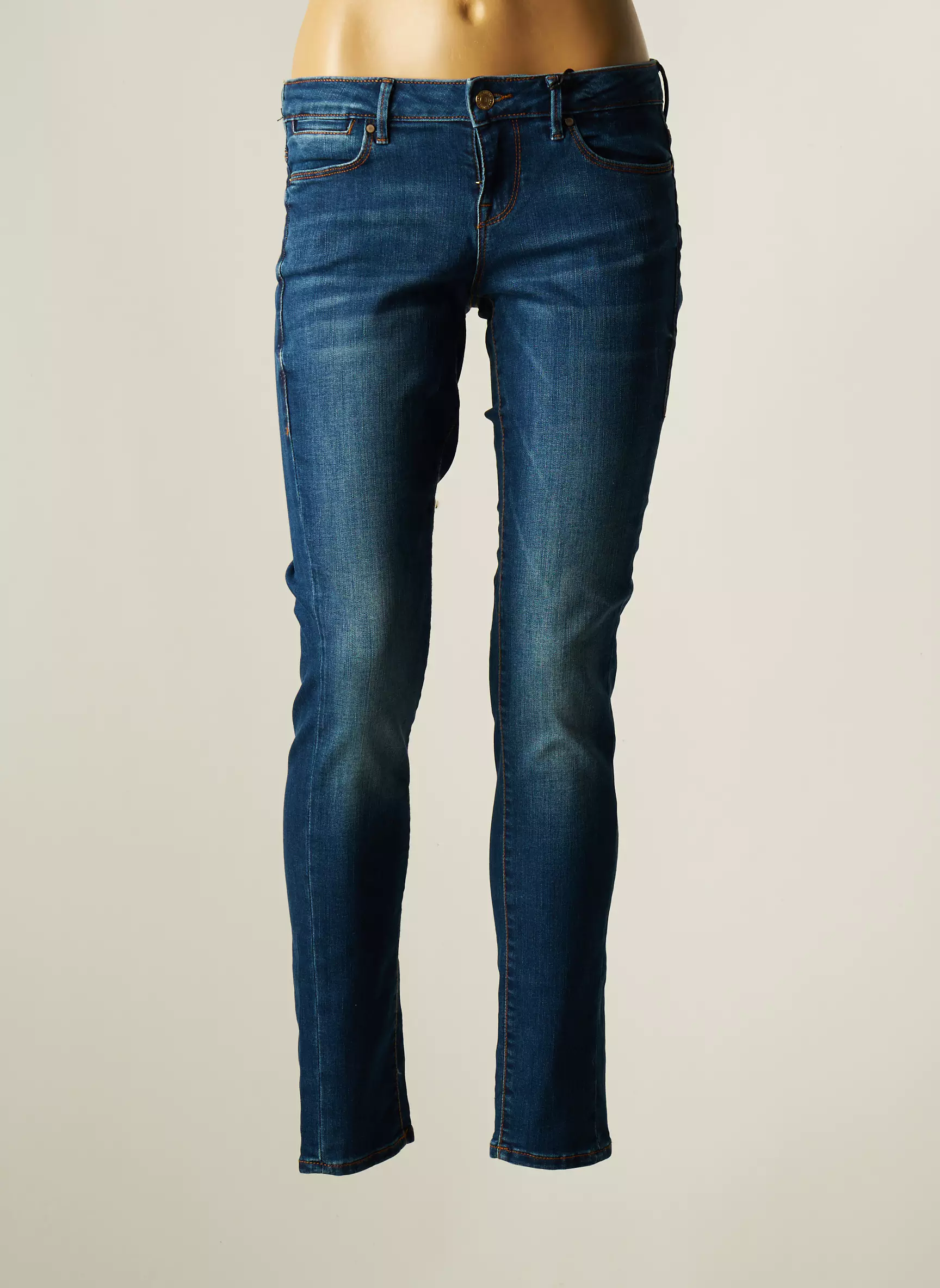 Guess Jeans Coupe Slim Femme couleur bleu