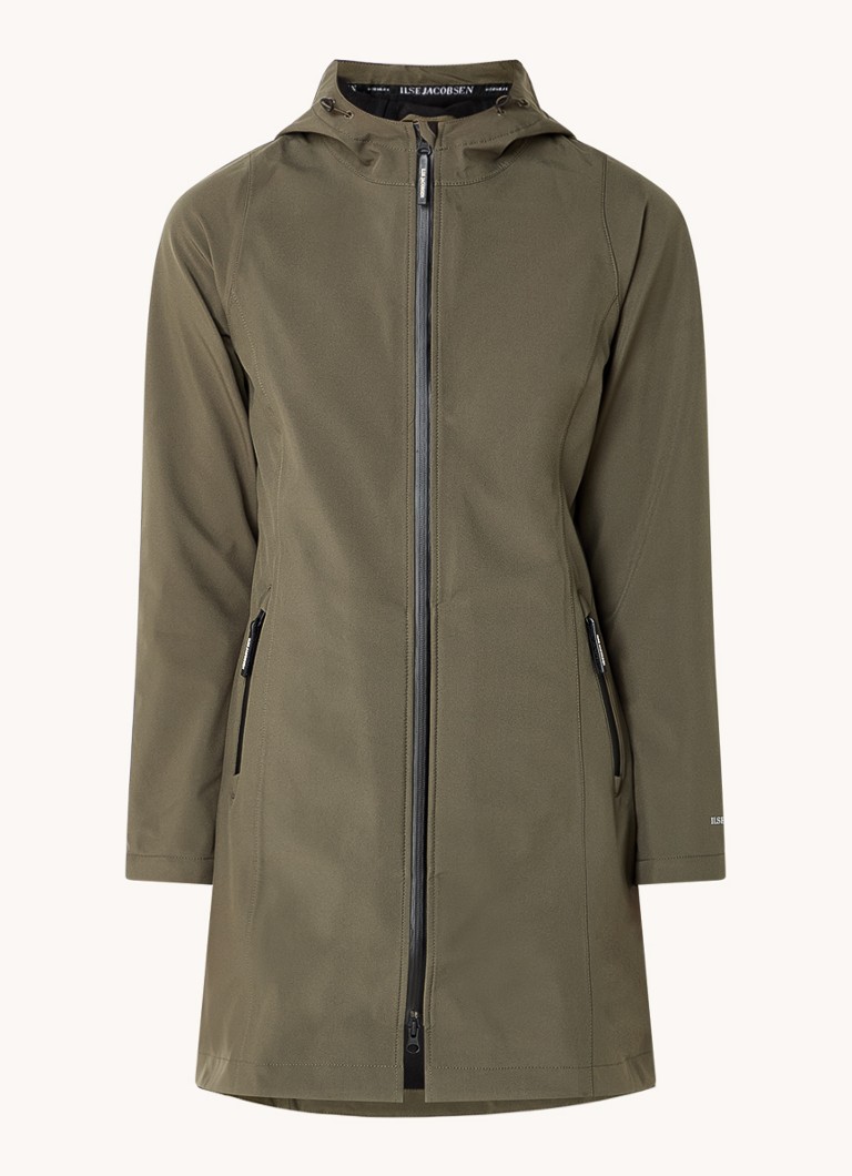 Ilse Jacobsen Softshell jacket with hood and zip pockets
