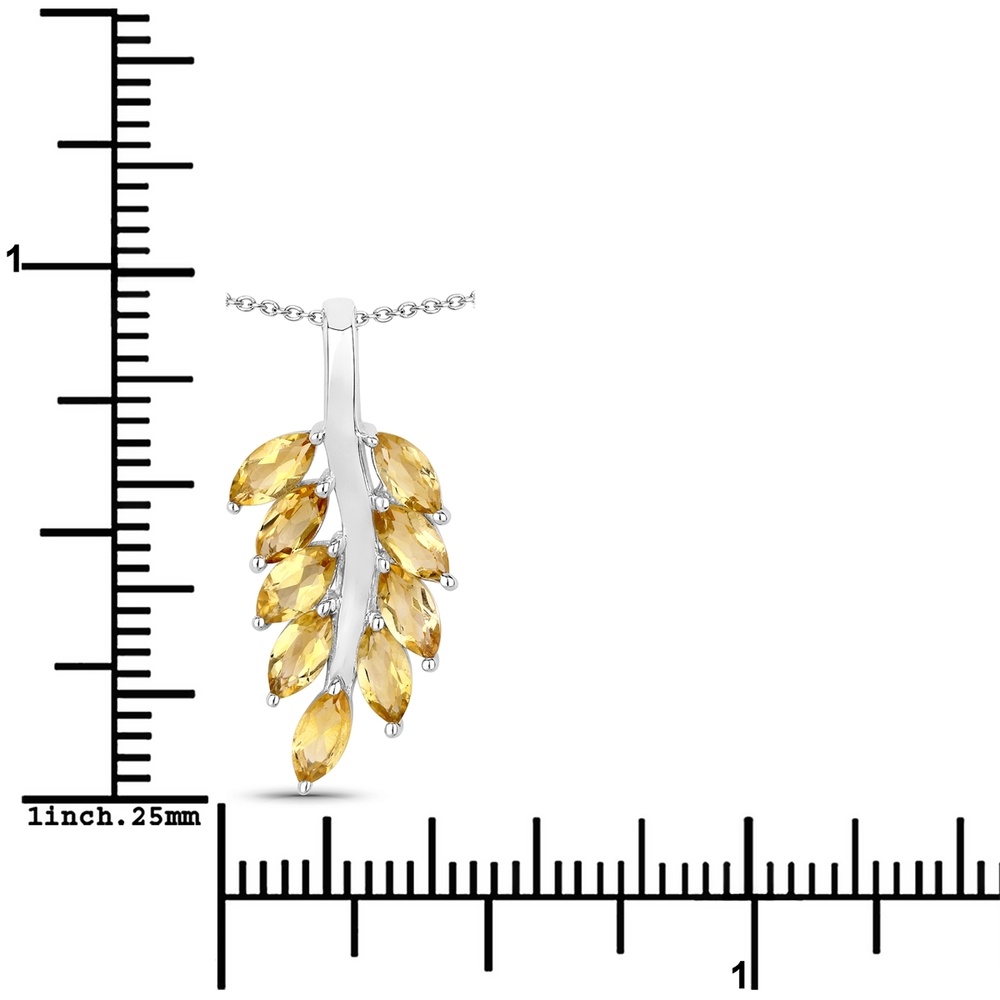 Rafaela Donata Chaîne Floral Argent sterling Citrine en Argent Bijoux