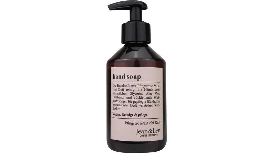 Jean&Len Flüssigseife Pfingstrose & Litschi 250 ml