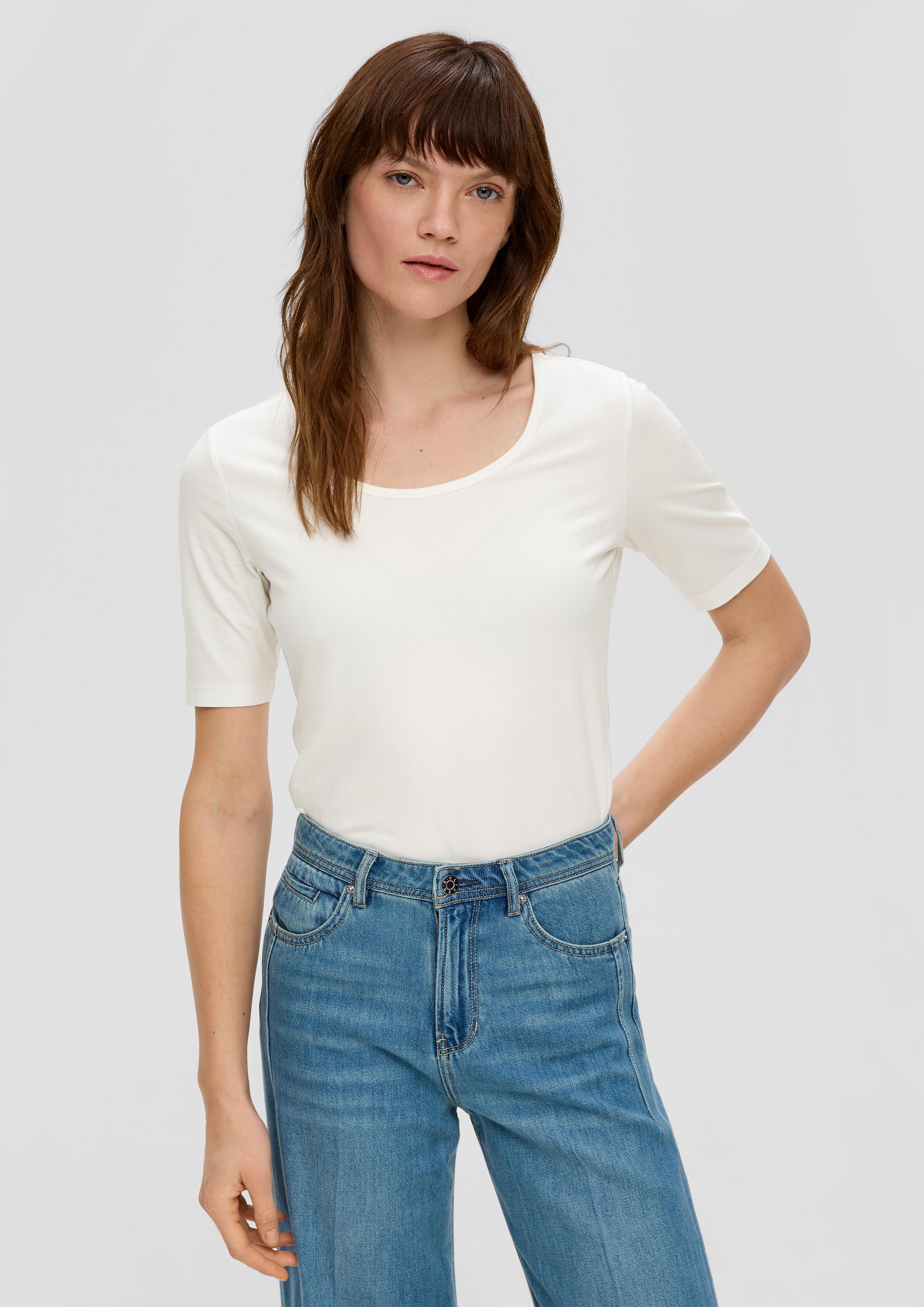 Jersey-Shirt mit U-Ausschnitt  2142196-0210
