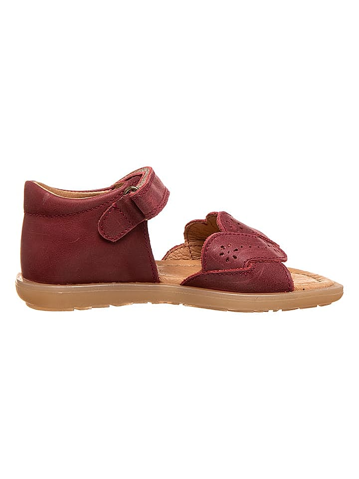 POM POM Leder-Sandalen in Dunkelrot günstig kaufen 25