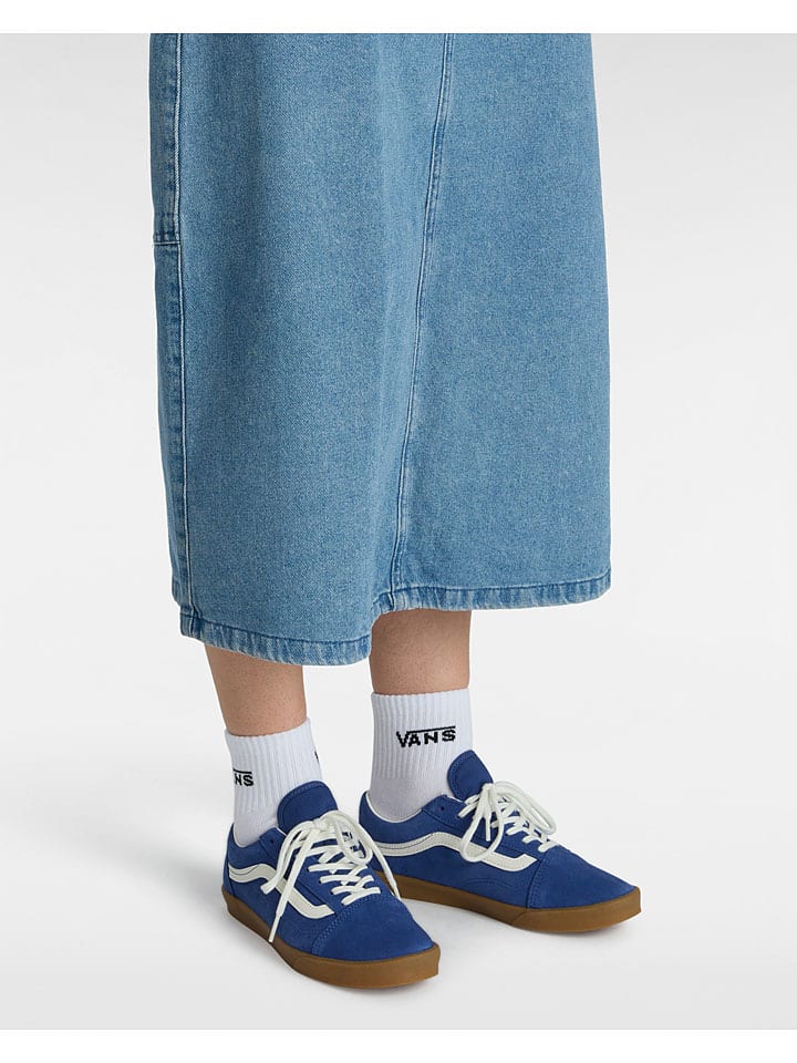 Vans Leder-Sneakers in Blau günstig kaufen