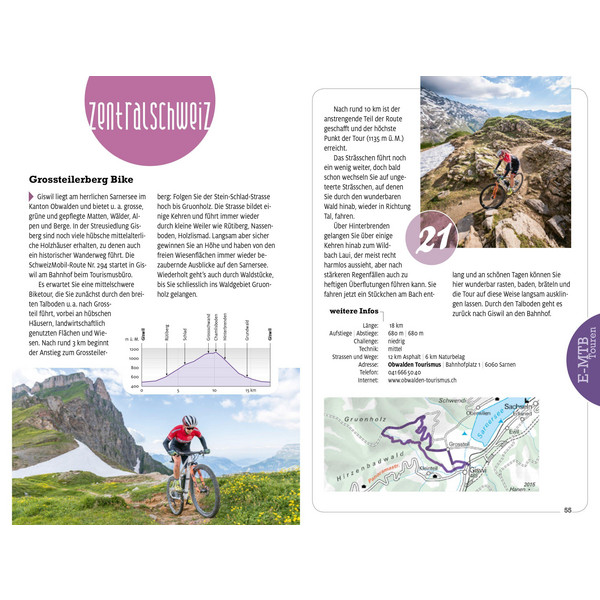 E-MTB TOUREN ERLEBNIS SCHWEIZ - Radwanderführer