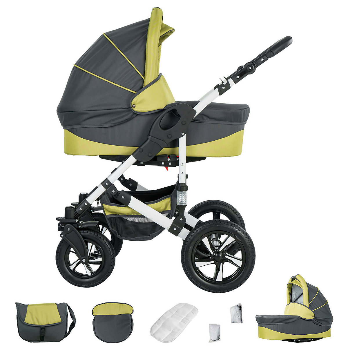 Hamburg | 3 in 1 Kombi Kinderwagen Komplettset | Luftreifen Kombikinderwagen