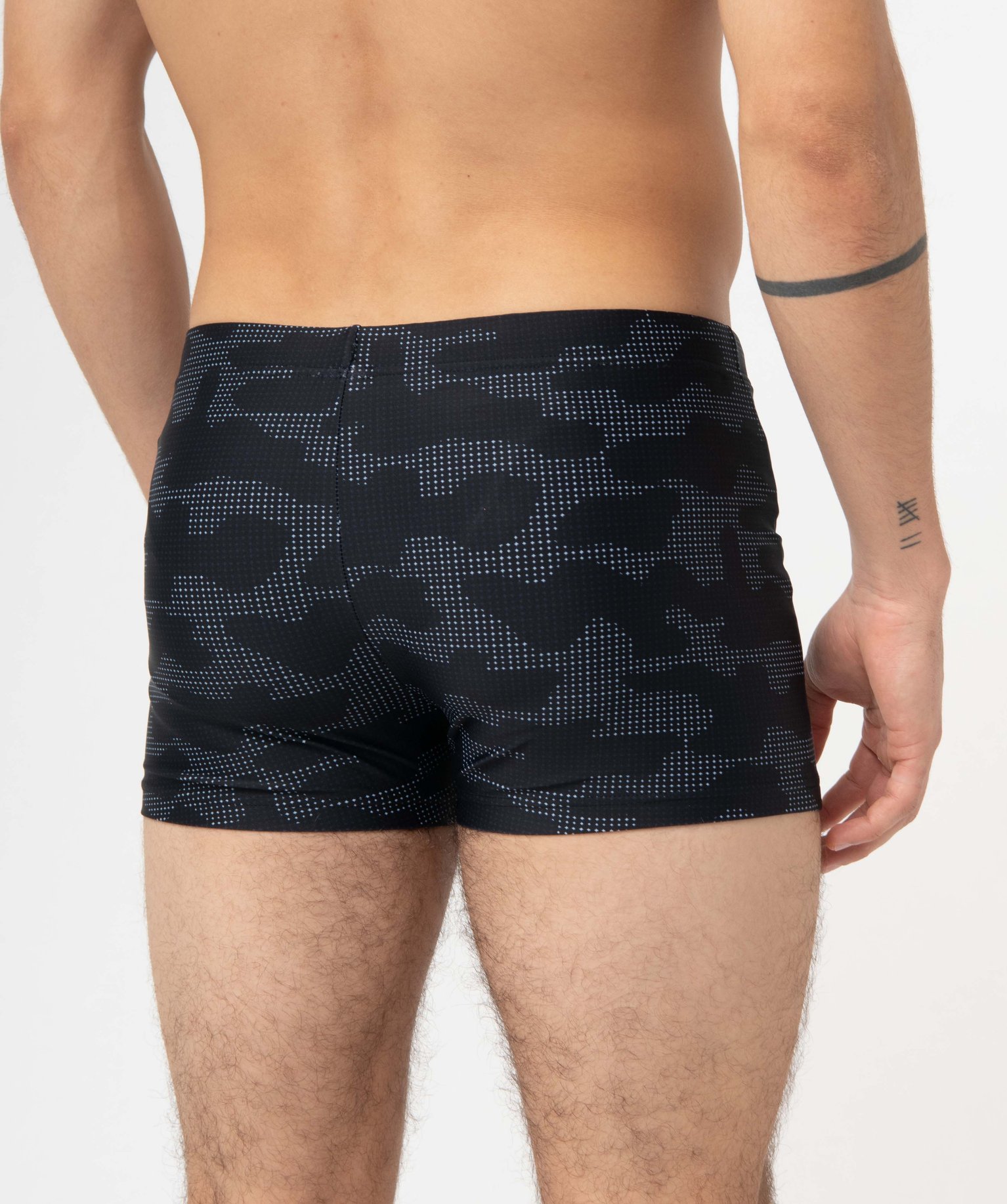 Maillot de bain homme forme boxer avec motifs noir | GEMO