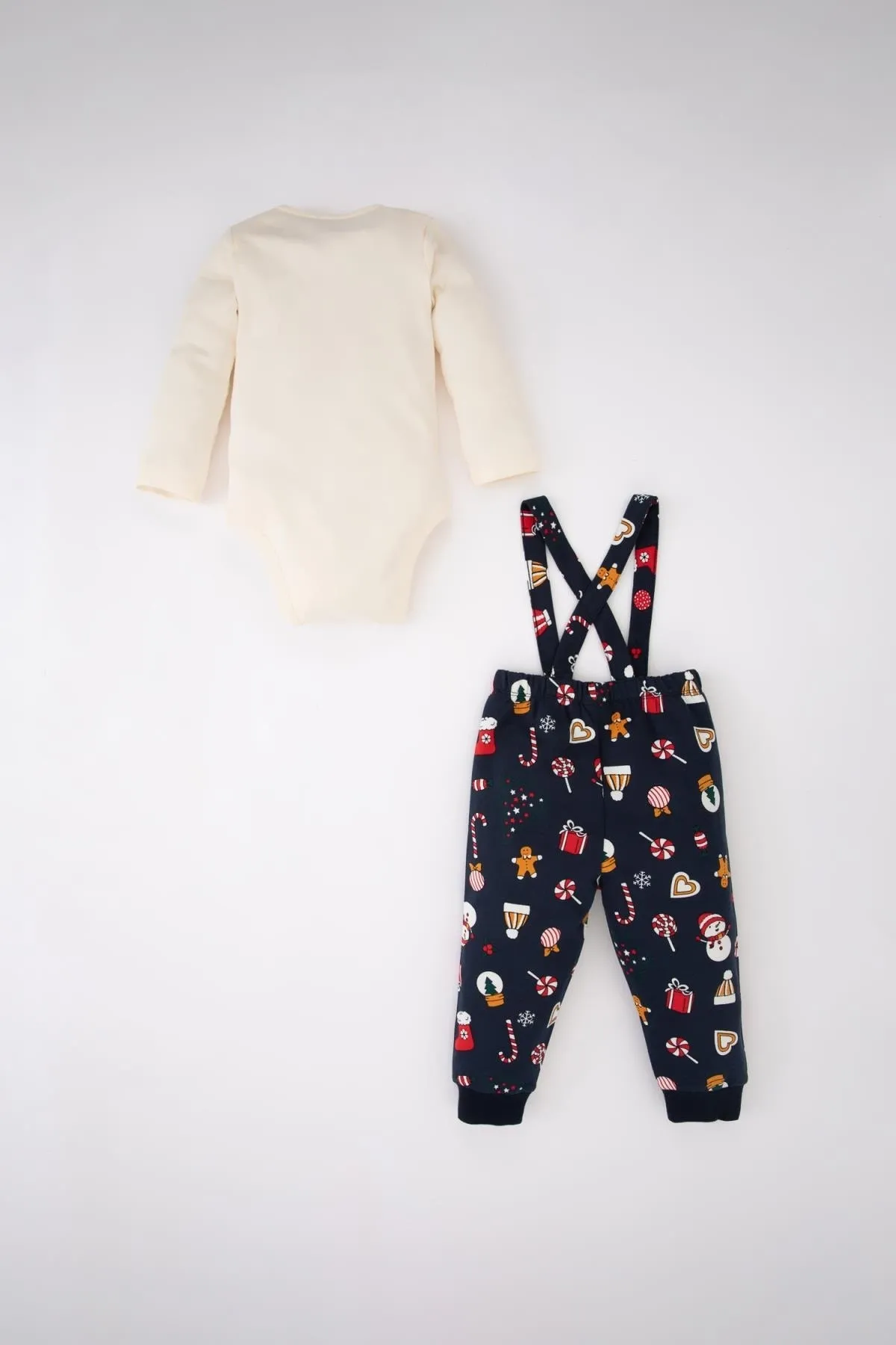 DeFacto  2-teiliges Set mit Langarm-Body zum Anstecken und Neujahrsmotiv für Babys