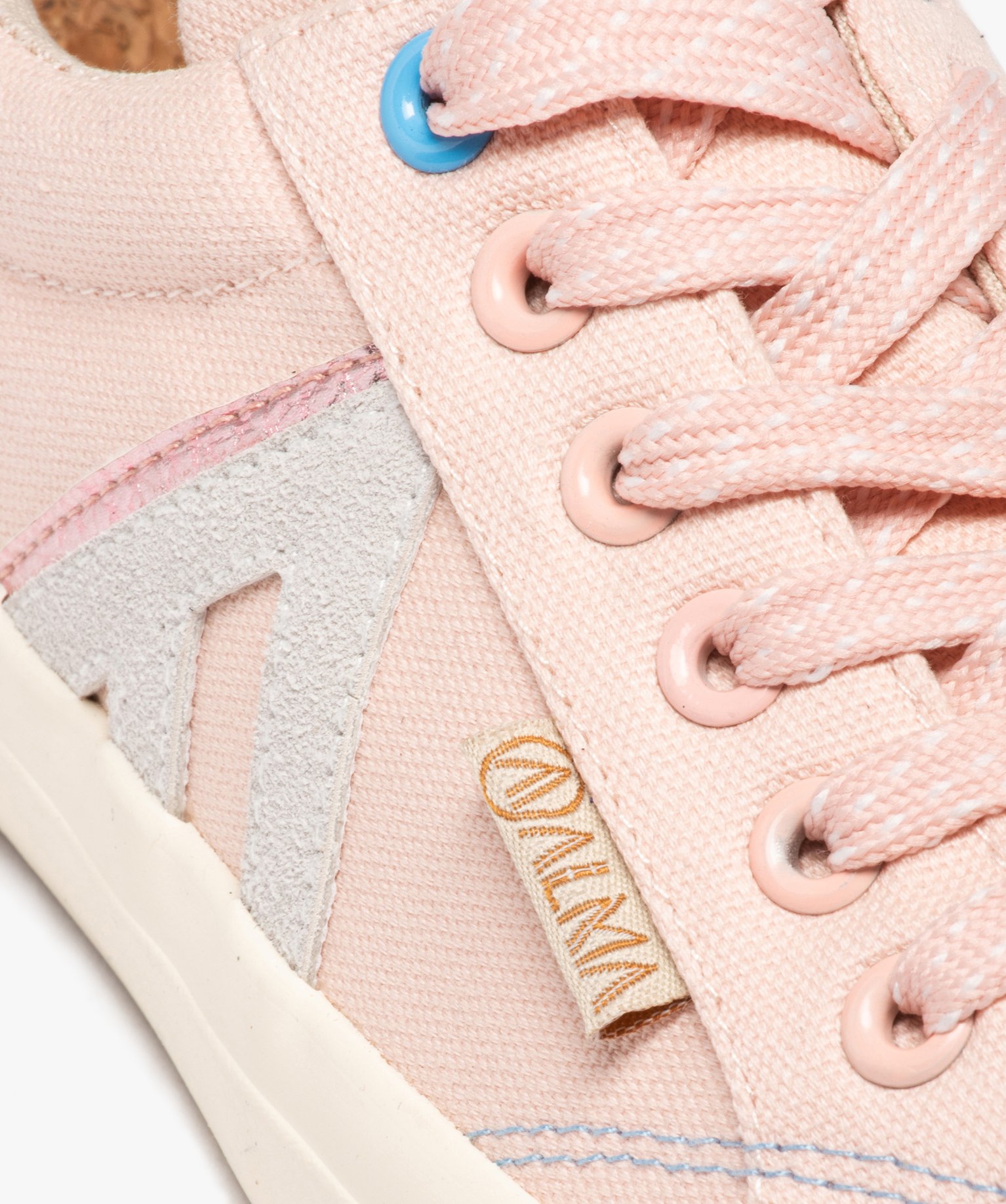 Baskets femme en toile avec coton recyclé – Alma Planète rose | GEMO