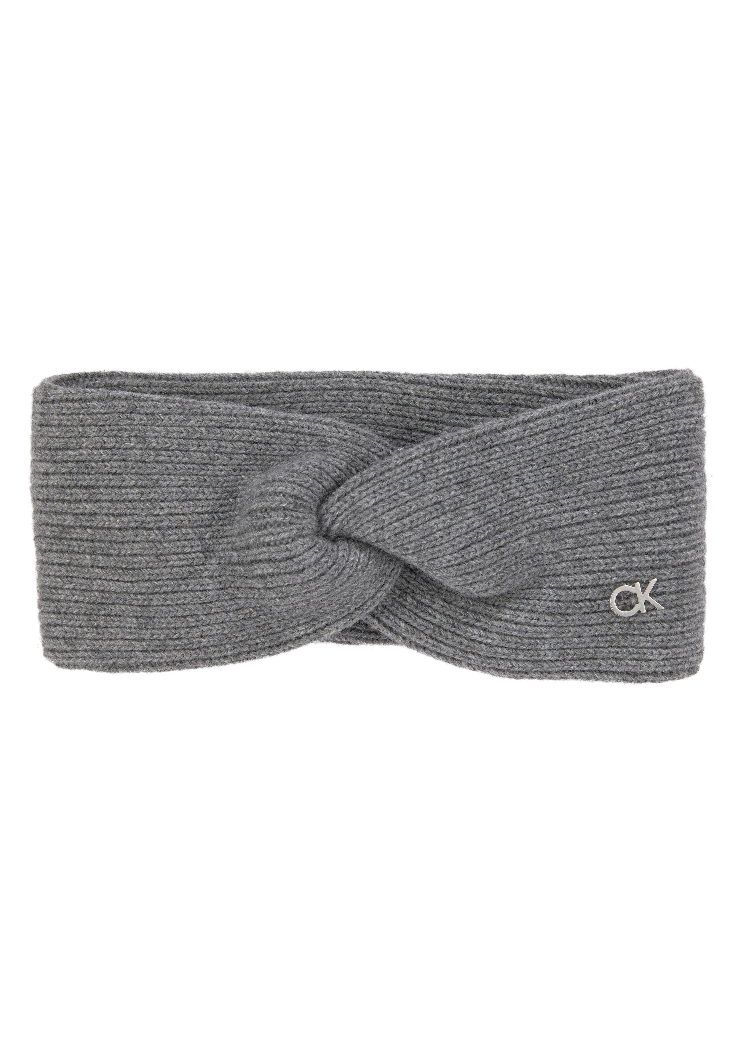 Calvin Klein Stirnband RE-LOCK TWISTED HEADBAND mit feinem Calvin Klein Metallogo