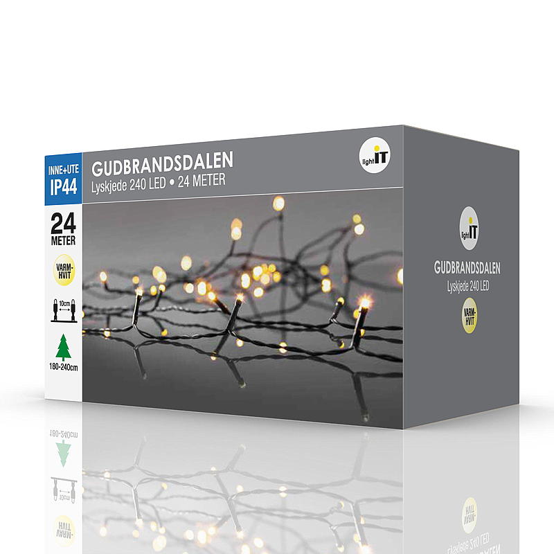 Light IT Lyslenke 240 LED Varmhvit, Gudbrandsdalen