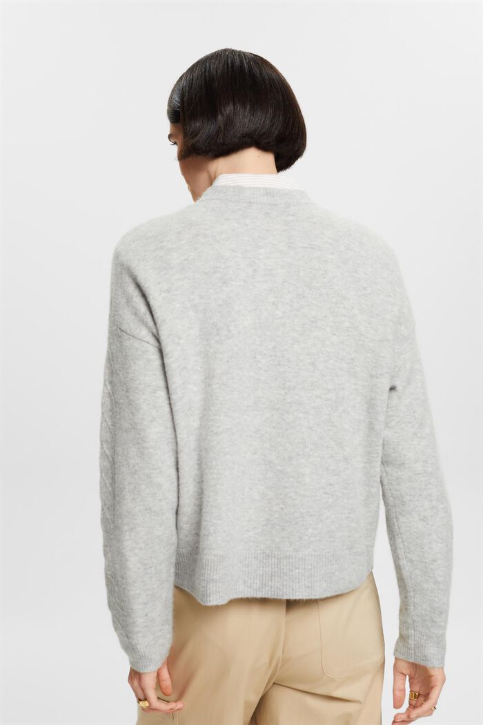 Grobstrick-Cardigan aus Wollmix