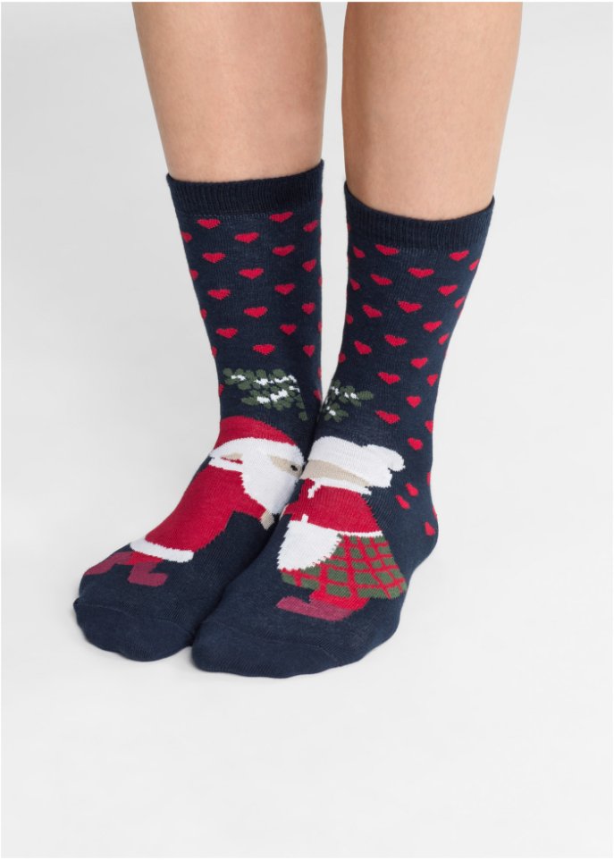 Weihnachtssocken (3er Pack) mit Bio-Baumwolle