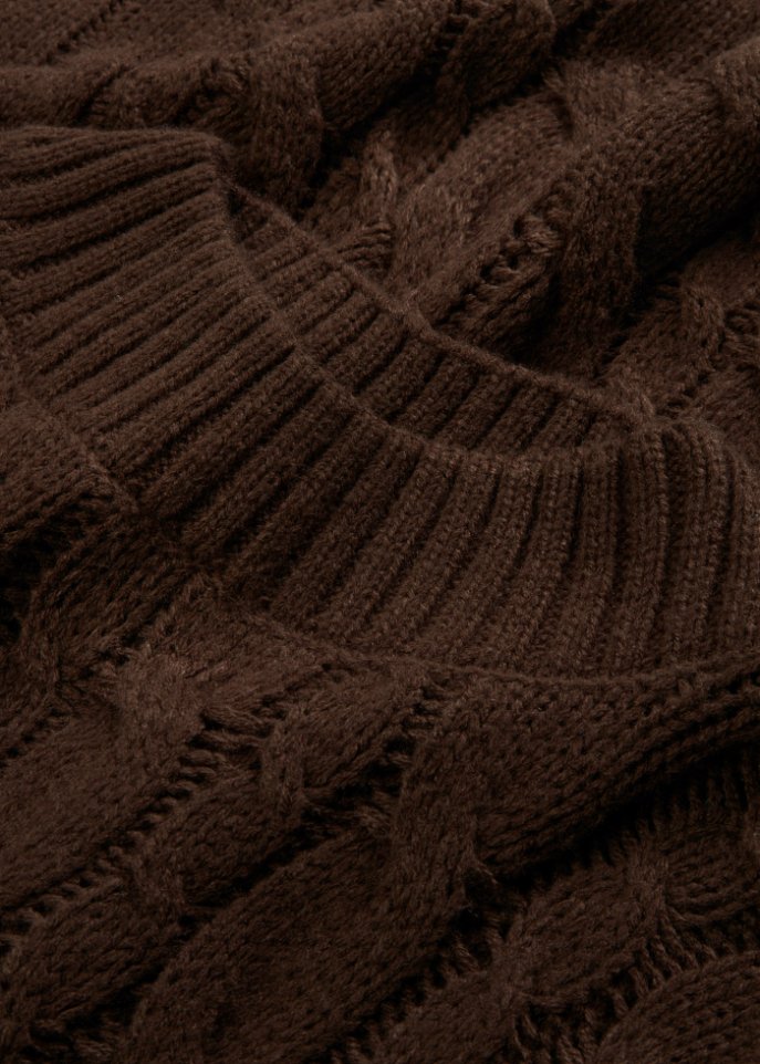 Oversized Pullover mit Zopfmuster