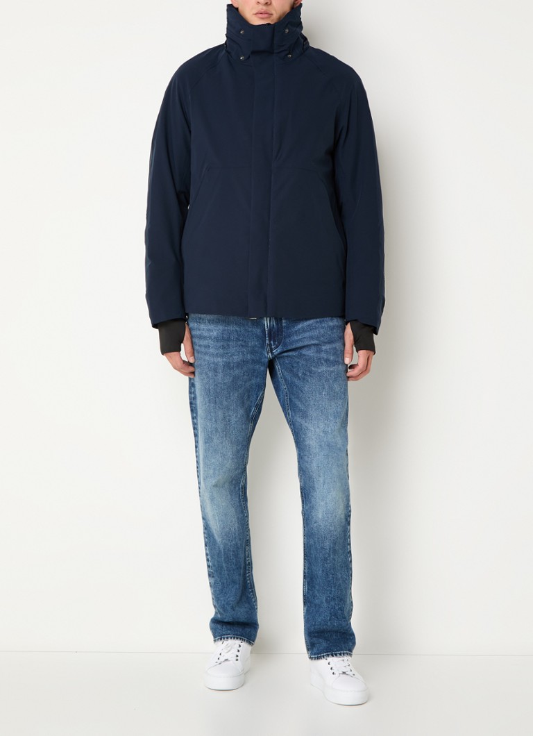 Krakatau Weryk raincoat with detachable hood and zipper pockets