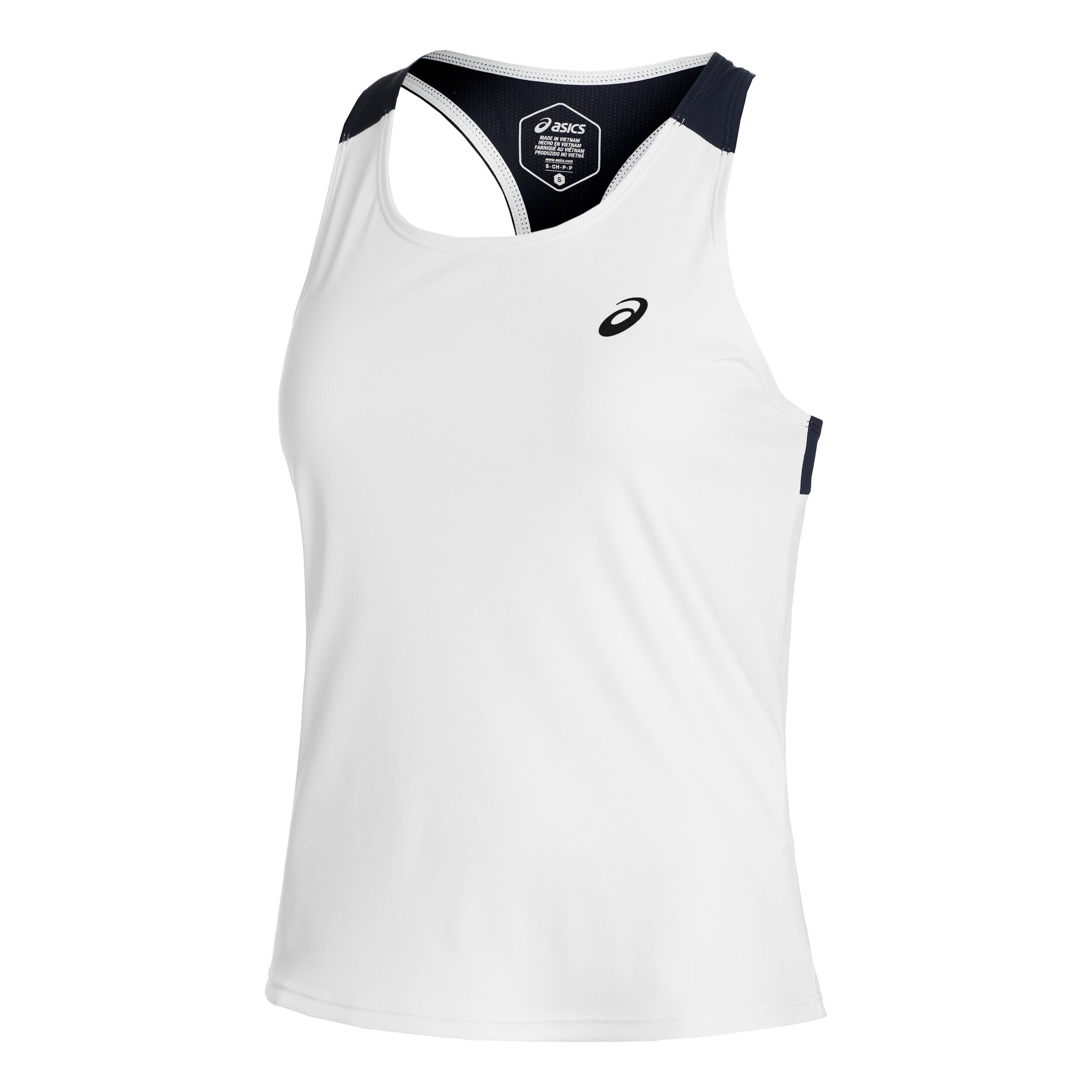 Court Tank-Top Damen - Weiß, Dunkelblau