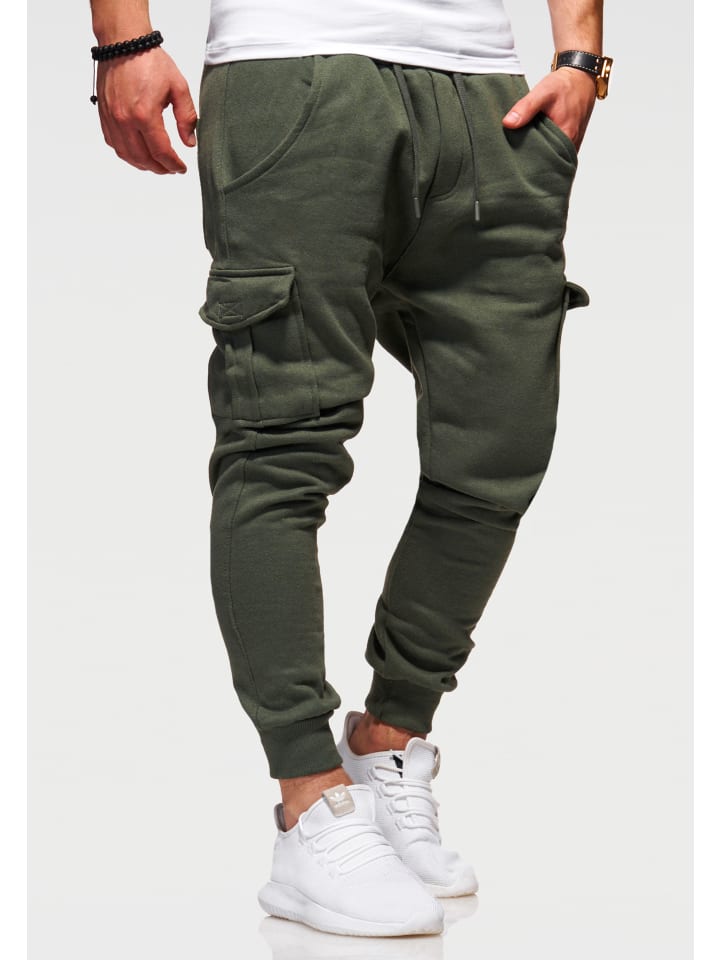 SOULSTAR Jogginghose - MPKANSAS Lange Sporthose Trainingshose mit Cargotaschen in Khaki günstig kaufen