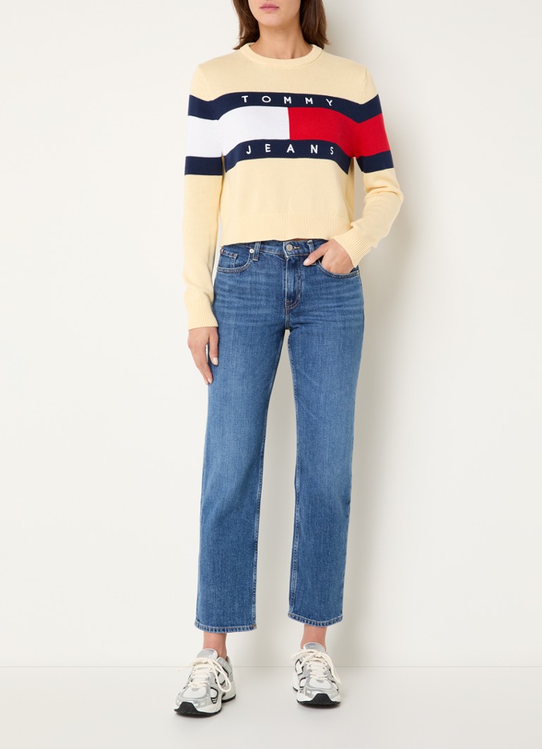 Πουλόβερ Tommy Hilfiger με λεπτή πλέξη και κεντημένο λογότυπο