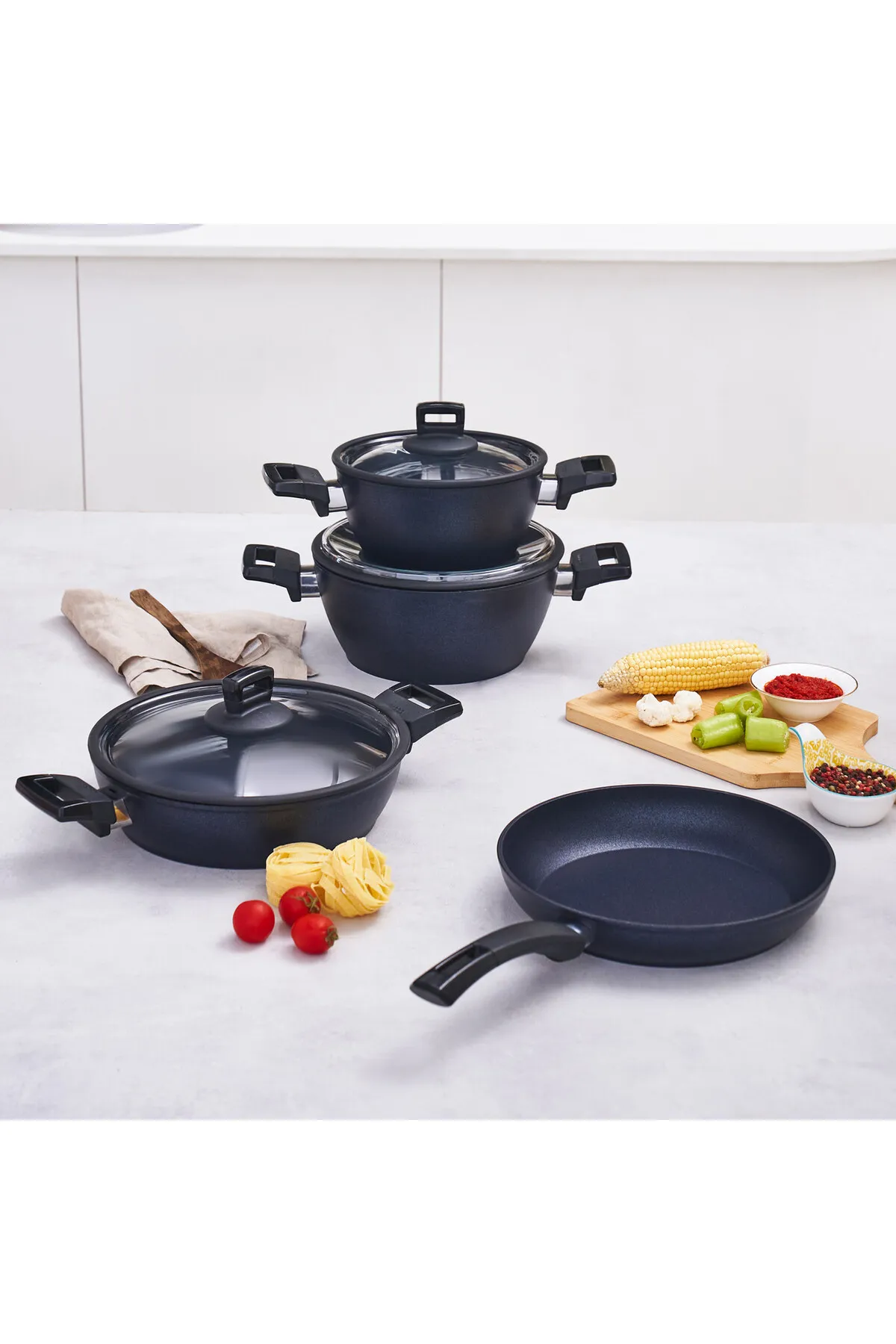 Karaca  Biodiamond Powerful Plus Kochgeschirr-Set, 7-teilig