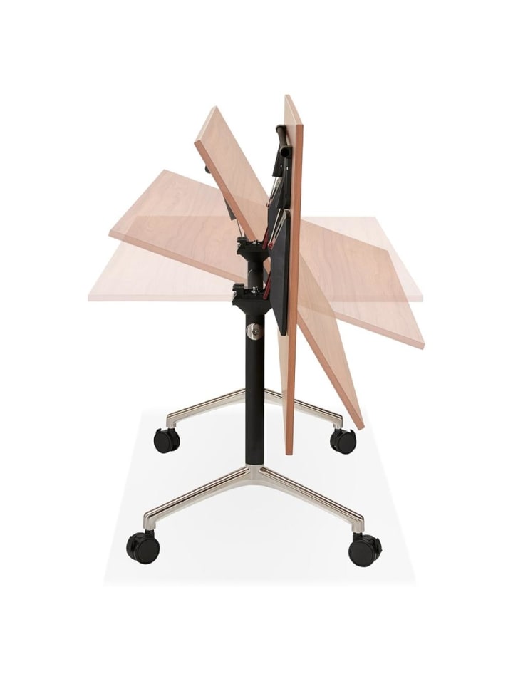 KADIMA DESIGN Schreibtisch faltbar 160x80 cm, minimalistisch Computertisch in Braun günstig kaufen