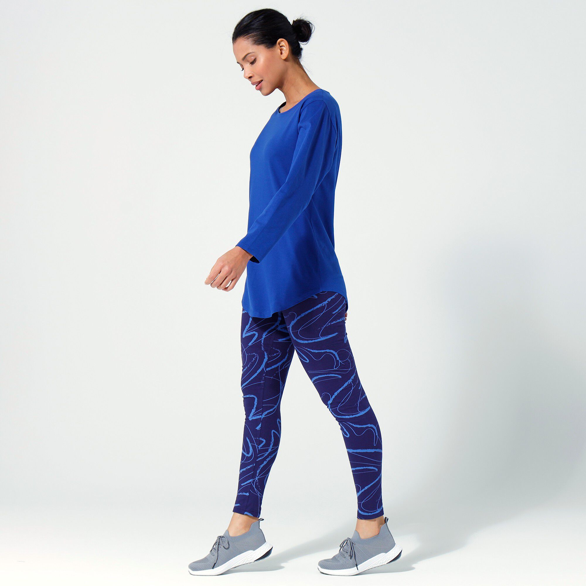 Legging imprimé, style crayonné