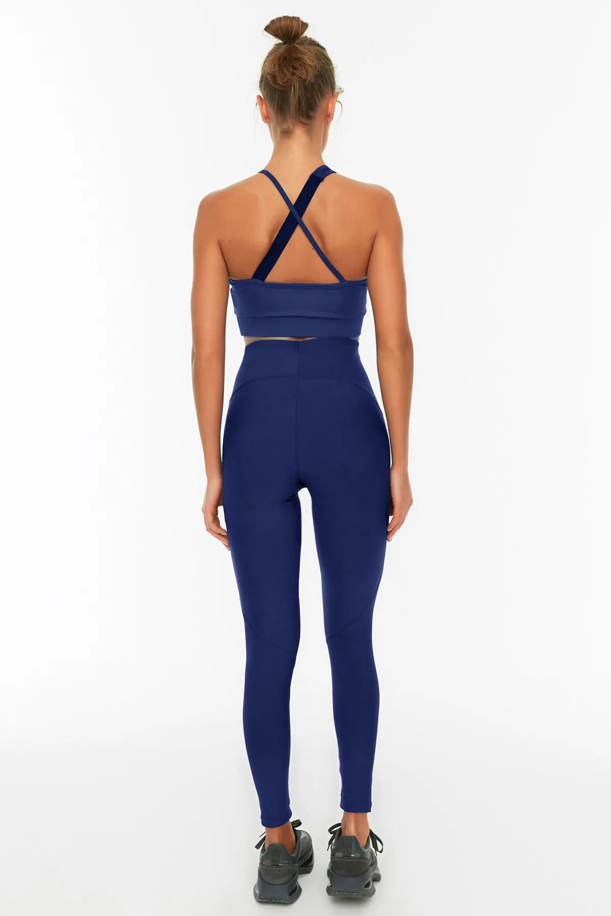 Trendyol Collection  Marineblaue Recovery-Sportleggings in voller Länge aus Strick TWOSS21TA0023