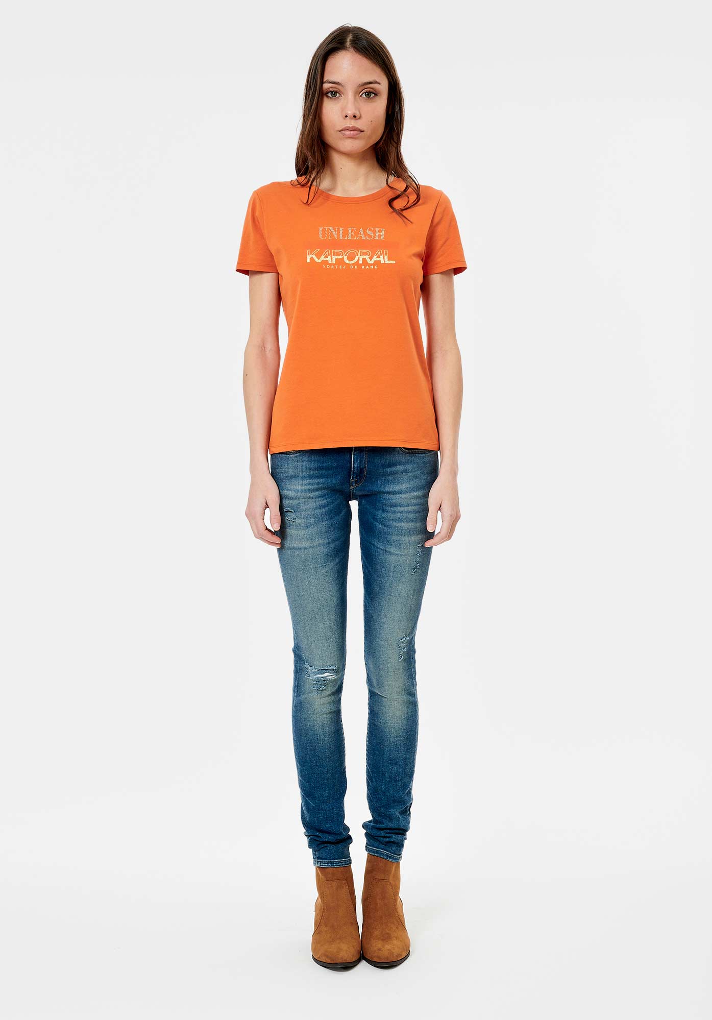 LORIE  T-shirt orange Femme