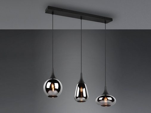 meineWunschleuchte LED Pendelleuchte, LED wechselbar, Warmweiß, ausgefallene Rauch-glas Design-er Lampen für über-n Esstisch hängend